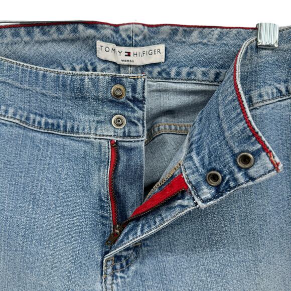 Tommy Hilfiger VTG Hipster Bootcut Jeans Women SZ 14 Blue Classic Retro Denim - Picture 9 of 11